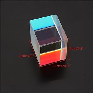 CynKen 1Pcs Optical Glass RGB Dispersion Prism X-Cube for Physics Teach Decoration Art