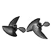 RC Boat Black Plastic 3-Blade CW Propeller Prop 57mm P/D1.4 5714 2Pcs