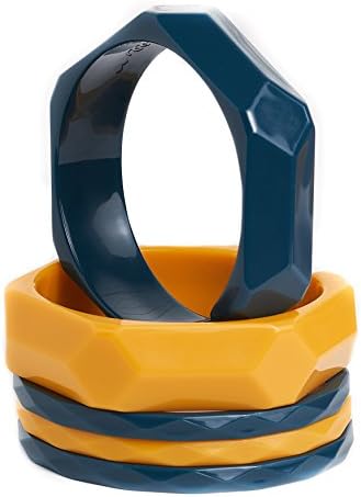 Ring Teething Toys for Infant Babies: BPA Free Baby Teether Chew Toy - 5 Rings