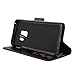 Urberry for Samsung Galaxy S9 Case, Fashion Flower Ultra Slim Layered Leather Flip Cover Women Wallet Case for Samsung Galaxy S9 (Black)
