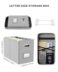 Oterri File Organizer Box with Lid, Hanging Filing