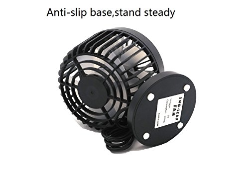 USB Personal Table Desk Fan,Portable Mini Quiet Cooling Fans with 2 Speeds for Desktop Summer Office Travel (Black)