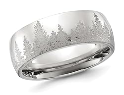 Gem And Harmony Mens Stainless Steel Polished