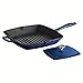 Tramontina Bestow Enameled Cast Iron Grill Pan with Press, 11-inch, Blue