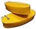 2 Pack Jumbo Vinyl Coated Yellow Floating Keychain Key Floats -Made in The USA- (Yellow)