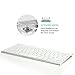 Keyboard and Mouse, Jelly Comb 2.4G Ultra Slim Aluminum Rechargeable Wireless Keyboard Mouse Combo for Notebook Laptop Desktop PC Computer. (White)