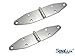 SeaLux Stainless Steel Large Heavy Duty Strap Hinges Overall Length 7-1/8
