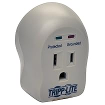 Tripp Lite 1 Outlet Portable Surge Protector/Suppressor, Wall Mount Direct Plug-in, & $5K INSURANCE (SPIKECUBE)