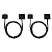 HIOTECH Dock Extension Cable, 30-pin Male to Female Dock Extender Vedio & Audio Extension Connector for iPhone 4 4S 3GS 3G/iPod Touch/iPad/iPad 2 (Black/2PC)