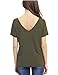 Haola Women's Summer Cross Front Tops Deep V Neck Casual Teen Girls Tees T Shirts S Army Green