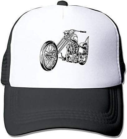 SAXON13 Unisex Baseball-caps Mesh Back Chopper Motorcycle Cap Hats Ash