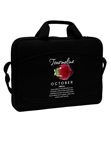 TooLoud Birthstone Tourmaline 15" Dark Laptop / Tablet Case Bag