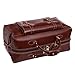 Leathario Mens Genuine Leather Overnight Travel Duffle Weekend Bag browm