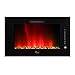 Caesar Luxury Linear Wall Mount Recess Freestanding Multicolor Flame Electric Fireplace, 30-Inch
