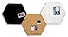 Juvale 3 Pack Hexagon Cork Board Tiles with Push Pins - Adhesive Cork Bulletin Board Hexagonal Tiles for Walls (7.9 Inch)