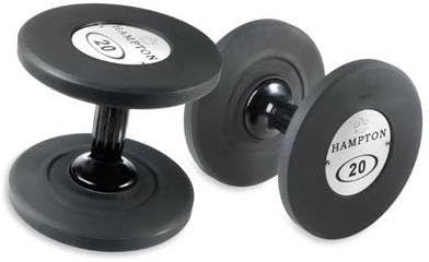 Hampton Gel-Grip Urethane Dumbbell, Black - Pairs