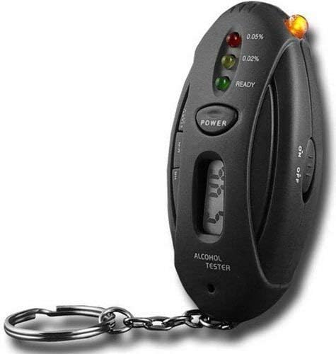 2018 New Design Breathalyzer Alcohol Tester with Timer/Alcohol Breath Tester/Keychain Alcohol Tester Digital LCD Alcohol Tester Analyzer Breath Breathalyzer, LED Flashlight, Colored LED