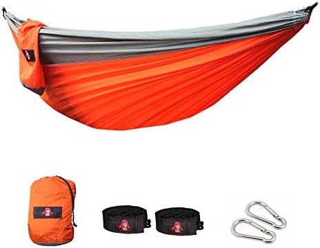 Dopromal 210T Nylon Portable Parachute Double Camping Hammock for Travel, Beach, Yard Etc.
