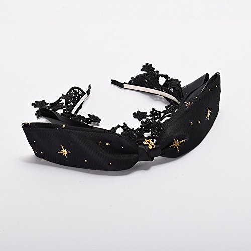 GRACEART Lolita Black Stars Big Bowknot Hairband - Image 5