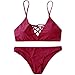 Funic Swimwear Women Bikini Set Bandage Push-Up Swimsuit Bathing Beachwear