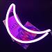QiaoFei Decorative Crescent Moon Neon Light,LED Moon Sign Shaped Decor Light,Wall Decor for Christmas,Birthday party,Kids Room, Living Room, Wedding Party Decor (Purple pink)
