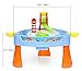Zooawa Mini Fishing Game Set 11.81 x 6.7 Inch, Electric Magnetic Rod and Reel Toy Water Playing Fun Paradise [25 Pcs] with Music and Light for Kids and Toddlers, Colorful