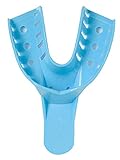 Dynarex Professional Dental Impression Trays Large Lower No. 2 12-Pack Disposable Perforated Plastic Trays