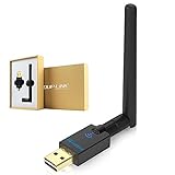 WiFi Adapter AC600Mbps for PC,USB Wireless Network Adapter Dual Band 5Ghz 2.4Ghz External Antennas for Windows XP,10,8.1,7,Vista, Mac OS 10.4-10.14