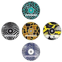 ATIVA CD-R Recordable Fashion Media Spindle, Animal Designs, 700MB/80 Minutes, Pack of 10
