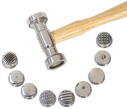 9 in 1 Hammer with Interchangeable Faces Texturing Metal for Jewelry Making - Made in India