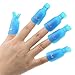 Lookatool® 10PC Plastic Nail Art Soak Off Cap Clip UV Gel Polish Remover Wrap Tool (Blue)