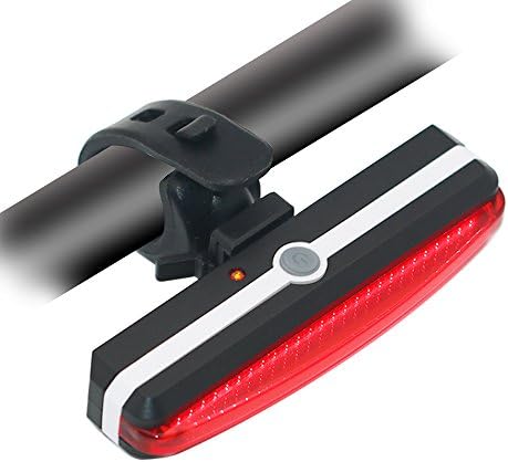 AUMIO Bike Bright Lights USB Rechargeable Rear Tail Light with 6 Modes, Easy to Install for Cycling Safety Flashlight