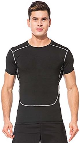 Mens Compression Shirt Quick Dry Undershirt Basketball Running Tops 2XL