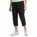 Just My Size French Terry Jersey Knit Pull-On Capri Pants, Ebony