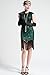 BABEYOND Women's Flapper Dresses 1920s Beaded Fringed Great Gatsby Dress Green Small