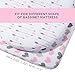 Momcozy Universal Bassinet Sheets Set 2 Pack for Girls, Soft & Breathable 100% Cotton, Fitted Elastic Design, Pink Heart & Arrows, Fits Oval Halo, Chicco Lullago, Mini Co-Sleepers, Ingenuity