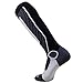 Ski Socks for Men and Women – Striped Warm Merino Wool Skiing, Snowboard Winter Sock – Midweight, Shin Padding (M, Black/Grey/Ivory)