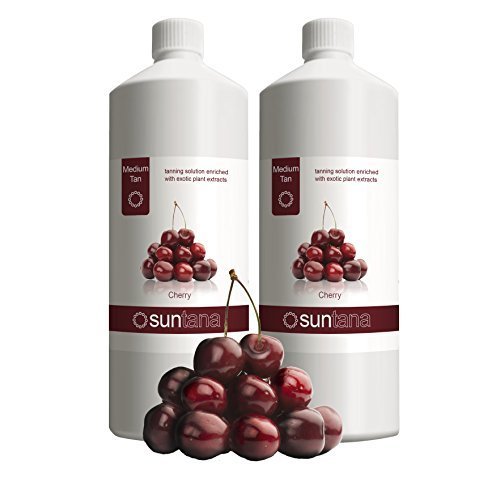 2000ml (2 x 1000ml) Suntana Cherry Medium 10% DHA Spray Tan Solution by Suntana Spray tan