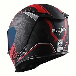 1STORM Motorcycle Full Face Helmet Skull King Matt