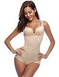 Aibrou Women's Shapewear Body Briefer Slimmer Full Body Shaper(Apricot,XL)