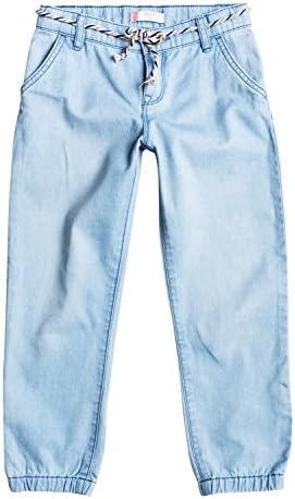 Roxy Girls Folk Field - Denim Joggers - Girls 2-6 - 5 - Blue Light Blue 5
