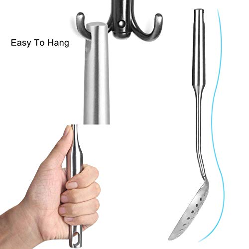 GreatBBA Skimmer Spoon - Stainless Steel Skimmers Slotted Spoon for Straining Fry Cooking - Chinese Wok Hot Pots Soup Mesh Strainer Spider Scoop - Thumbnail 4