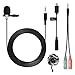 DGFAN Lavalier Lapel Microphone - Omnidirectional Condenser 6.56ft Wireless Lavalier Mic with GoPro Adapter for HERO 3 3+ 4/iPhone & Smartphones/DSLR and PC(Including Windscreen and Wind Muff)