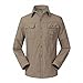 Outdoor Shirt, TSWA Men's Active Quick Dry Sun UV Protection Convertible Long Sleeve Hiking Camping Shirts