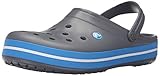 crocs Unisex Crocband Clog, Charcoal/Ocean, 6 US Men / 8 US Women