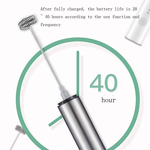 Elektrischer Schneebesen, handgehaltener Milchaufschäumer, Single Double Spring Whisk Heads aus rostfreiem Stahl… – Bild 5