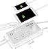 WiFi Smart Power Strip, Amtake Surge Protector Outlet with 4 Smart Plugs and 4 USB Charging Ports for Multi Outlet Socket Extension Cord, Voice Controlled by Amazon Alexa Echo Dot and Google Home