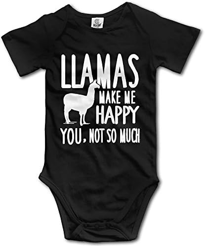 KAOMAOXI Baby Onesies Llamas Make Me Happy You Not So Much Unisex Babies Baby Short Sleeves Vest Rompers