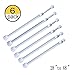 GOODUSCN Spring Tesnion Curtain Rod 28 to 48 inches, Adjustable Length Curtain Rods for Window, Bathroom, Kitchen, Bookshelf, DIY Projeacts (White- 6 Pack)