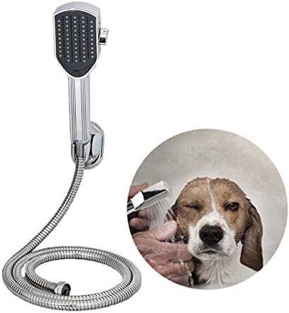 Leadrise Pet Shower Bathing Sprayer Tool - Pet Bathing Tool with 7.5 ft (2.2 m) Hose and 2 Hose Adapters for Dog Combines Bath, Shampoo, Massage